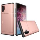 Shockproof Rugged Armor Protective Case with Card Slot for Galaxy Note 10 Pro / Note 10+(Rose Gold) - 1