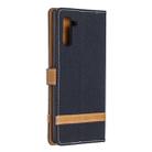 Color Matching Denim Texture Horizontal Flip Leather Case with Holder & Card Slots & Wallet & Lanyard for Galaxy Note10(Black) - 3