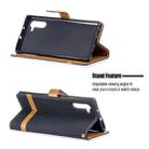Color Matching Denim Texture Horizontal Flip Leather Case with Holder & Card Slots & Wallet & Lanyard for Galaxy Note10(Black) - 4