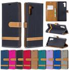 Color Matching Denim Texture Horizontal Flip Leather Case with Holder & Card Slots & Wallet & Lanyard for Galaxy Note10(Black) - 6