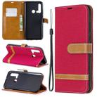 Color Matching Denim Texture Horizontal Flip Leather Case with Holder & Card Slots & Wallet & Lanyard for Huawei P20 lite (2019) / nova 5i(Red) - 1