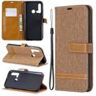 Color Matching Denim Texture Horizontal Flip Leather Case with Holder & Card Slots & Wallet & Lanyard for Huawei P20 lite (2019) / nova 5i(Brown) - 1