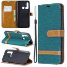 Color Matching Denim Texture Horizontal Flip Leather Case with Holder & Card Slots & Wallet & Lanyard for Huawei P20 lite (2019) / nova 5i(Green) - 1