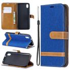 Color Matching Denim Texture Horizontal Flip Leather Case with Holder & Card Slots & Wallet & Lanyard for Xiaomi Redmi 7A(Royal Blue) - 1