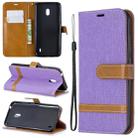 Color Matching Denim Texture Horizontal Flip Leather Case with Holder & Card Slots & Wallet & Lanyard for Nokia 2.2(Purple) - 1