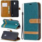 Color Matching Denim Texture Horizontal Flip Leather Case with Holder & Card Slots & Wallet & Lanyard for Nokia 2.2(Green) - 1