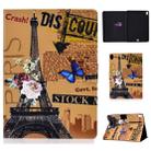 Colored Drawing Universal Voltage Craft Cloth TPU Protective Case, with Holder & Sleep / Wake-up Function & Card Slots & Anti-slip Strip for iPad Pro 11 inch (2018)(Eiffel Tower) - 1