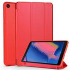 Cowhide Texture Horizontal Flip Leather Case for Galaxy Tab A8 (2019) P200 / P205, with Holder(Red) - 1