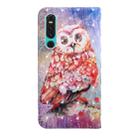 3D Painting Pattern Coloured Drawing Horizontal Flip TPU + PU Leather Case with Holder & Card Slots & Wallet For Huawei P30(Color Owl) - 3