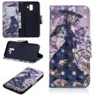 3D Colored Drawing Horizontal Flip Leather Case with Holder & Card Slots & Wallet For Galaxy A6 (2018)(Peacock) - 1