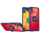 Transparent TPU Protective Case with 360 Degree Magnetic Rotation Holder For Galaxy A30(Blue) - 1