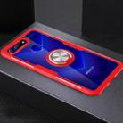 Shockproof Transparent Protective Case with 360 Degree Magnetic Rotation Holder For Huawei Honor View 20(Red) - 1