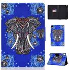 Colored Drawing Universal Voltage Craft Cloth TPU Protective Case, with Holder & Sleep / Wake-up Function & Card Slots & Anti-slip Strip for iPad Mini1 / 2 / 3 / 4 / 5(Elephant) - 1