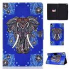 Colored Drawing Universal Voltage Craft Cloth TPU Protective Case, with Holder & Sleep / Wake-up Function & Card Slots & Anti-slip Strip for Galaxy Tab S5e 10.5 T720 / T725(Elephant) - 1