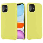 For iPhone 11 Solid Color Liquid Silicone Shockproof Case (Yellow) - 1