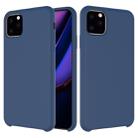 For iPhone 11 Pro Max Solid Color Liquid Silicone Shockproof Case (Navy Blue) - 1