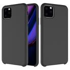 For iPhone 11 Pro Max Solid Color Liquid Silicone Shockproof Case (Black) - 1