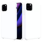 For iPhone 11 Pro Max Solid Color Liquid Silicone Shockproof Case (White) - 1