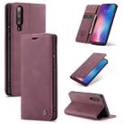 CaseMe-013 Multi-functional Retro Frosted Horizontal Flip Leather Case with Card Slot & Holder & Wallet For Xiaomi Mi 9(Wine Red) - 1