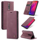 CaseMe-013 Multi-functional Retro Frosted Horizontal Flip Leather Case with Card Slot & Holder & Wallet For Xiaomi Mi 9T Pro / Redmi K20 Pro / Xiaomi Mi 9T / Redmi K20(Wine Red) - 1