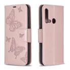 Two Butterflies Embossing Pattern Horizontal Flip Leather Case with Holder & Card Slot & Wallet & Lanyard for Huawei P20 lite (2019) / nova 5i(Rose Gold) - 1