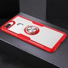 Scratchproof TPU + Acrylic Ring Bracket Protective Case For OPPO R15(Red) - 1