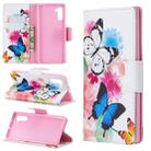 Colored Drawing Pattern Horizontal Flip Leather Case with Holder & Card Slots & Wallet(Two Butterflies) - 1