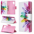 Colored Drawing Pattern Horizontal Flip Leather Case with Holder & Card Slots & Wallet(Sunflower) - 1