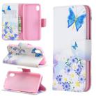 Colored Drawing Pattern Horizontal Flip Leather Case with Holder & Card Slots & Wallet For Xiaomi Redmi 7A(Butterfly Love) - 1