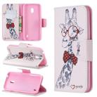 Colored Drawing Pattern Horizontal Flip Leather Case with Holder & Card Slots & Wallet For Nokia 2.2(Giraffe) - 1