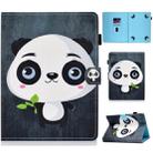 Colored Drawing Stitching Universal Horizontal Flip Leather Case, with Holder & Card Slots for 8 inch Tablet PC(Panda) - 1
