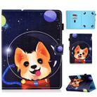 Colored Drawing Stitching Universal Horizontal Flip Leather Case, with Holder & Card Slots for 8 inch Tablet PC(Dog) - 1