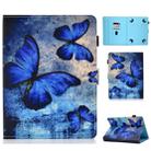 Colored Drawing Stitching Universal Horizontal Flip Leather Case, with Holder & Card Slots for 7 inch Tablet PC(Butterfly) - 1