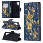 3D Colored Drawing Pattern Horizontal Flip Leather Case with Holder & Card Slots & Wallet For Galaxy Note10+(Black Background Butterfly) - 1