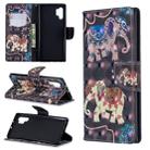 3D Colored Drawing Pattern Horizontal Flip Leather Case with Holder & Card Slots & Wallet For Galaxy Note10+(Two Elephants) - 1