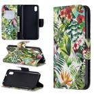 3D Colored Drawing Pattern Horizontal Flip Leather Case with Holder & Card Slots & Wallet(Banana Leaf) - 1