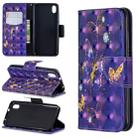 3D Colored Drawing Pattern Horizontal Flip Leather Case with Holder & Card Slots & Wallet For Xiaomi Redmi 7A(Purple Butterfly) - 1