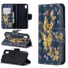 3D Colored Drawing Pattern Horizontal Flip Leather Case with Holder & Card Slots & Wallet For Xiaomi Redmi 7A(Black Background Butterfly) - 1