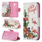 3D Colored Drawing Pattern Horizontal Flip Leather Case with Holder & Card Slots & Wallet For Nokia 2.2(English Flamingo) - 1