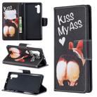 Colored Drawing Pattern Horizontal Flip Leather Case with Holder & Card Slots & Wallet For Galaxy Note10(Kiss My Ass) - 1