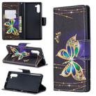 Colored Drawing Pattern Horizontal Flip Leather Case with Holder & Card Slots & Wallet For Galaxy Note10(Big Butterfly) - 1