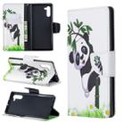 Colored Drawing Pattern Horizontal Flip Leather Case with Holder & Card Slots & Wallet For Galaxy Note10(Panda and Bamboo) - 1