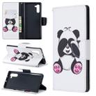 Colored Drawing Pattern Horizontal Flip Leather Case with Holder & Card Slots & Wallet For Galaxy Note10(Shy Panda) - 1