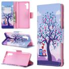 Colored Drawing Pattern Horizontal Flip Leather Case with Holder & Card Slots & Wallet For Galaxy Note10(Two Owls) - 1