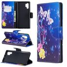 Colored Drawing Pattern Horizontal Flip Leather Case with Holder & Card Slots & Wallet For Galaxy Note10+(Yellow Flower Butterfly) - 1