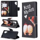 Colored Drawing Pattern Horizontal Flip Leather Case with Holder & Card Slots & Wallet For Galaxy Note10+(Kiss My Ass) - 1
