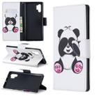 Colored Drawing Pattern Horizontal Flip Leather Case with Holder & Card Slots & Wallet For Galaxy Note10+(Shy Panda) - 1
