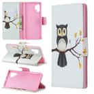 Colored Drawing Pattern Horizontal Flip Leather Case with Holder & Card Slots & Wallet For Galaxy Note10+(Owl on the Tree) - 1