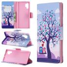 Colored Drawing Pattern Horizontal Flip Leather Case with Holder & Card Slots & Wallet For Galaxy Note10+(Two Owls) - 1