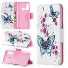 Colored Drawing Pattern Horizontal Flip Leather Case with Holder & Card Slots & Wallet For Huawei P20 lite (2019) / nova 5i(Peach Blossom and Butterfly) - 1